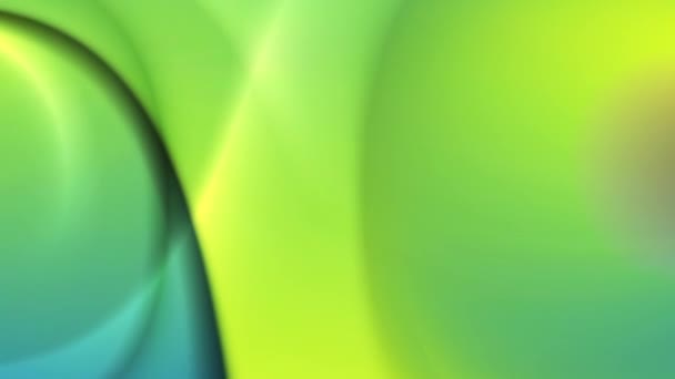 柠檬和蓝色的燕麦形状的抽象表面显示在绿色背景上 — 图库视频影像