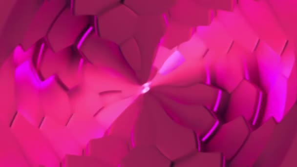 Różowe Bloki Tekstury Pływające Animowane Tło — Wideo stockowe