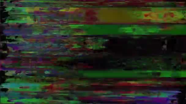 Stare Usterki Szum Statyczny Czarnym Tle Nagranie Telewizyjne Hałasu — Wideo stockowe
