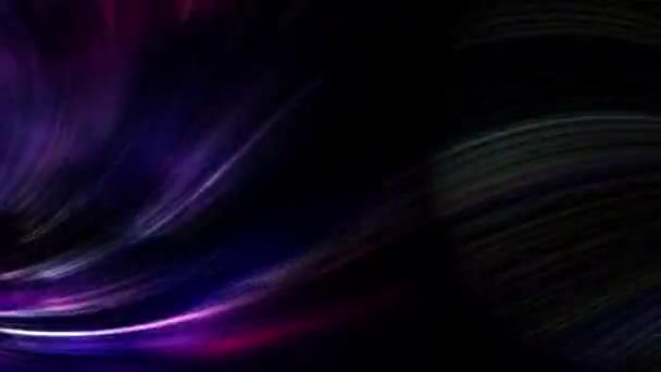 Speedy Caindo Neon Multicolor Fios Fundo Escuro — Vídeo de Stock