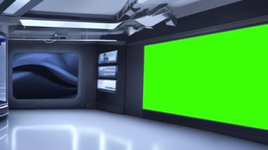 Etkileşimli Haber Sunumları için Modern 3D Sanal Set