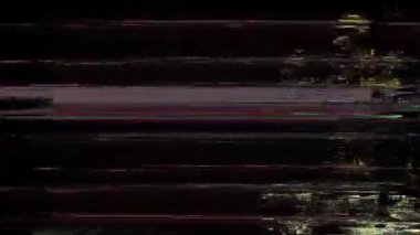 Siyah arka planda eski arızalar ve parazit sesleri. TV Gürültüsü Görüntüsü