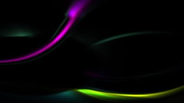 Pembe ve sarı kıvrımlı siyah bir arka plan.