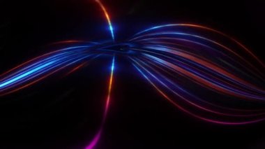 Bağlı çok renkli neon soyut animasyon