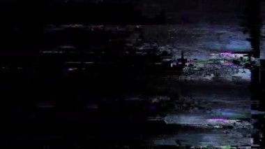 Siyah arka planda eski arızalar ve parazit sesleri. TV Gürültüsü Görüntüsü