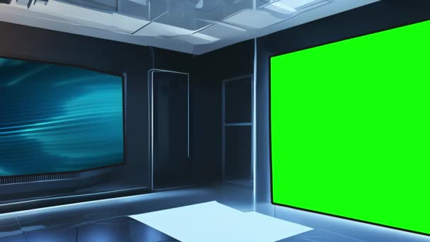 Przekształć Swoje Filmowanie Innowacyjne Studio Telewizji Wirtualnej — Wideo stockowe