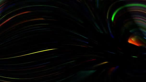 Fondo Oscuro Los Rayos Multicolor Parpadea Exceso Velocidad Por — Vídeos de Stock