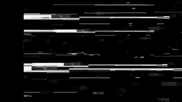 Μοναδικό Σχέδιο Κακό Σήμα Ψηφιακή Τηλεόραση Θόρυβος Τρεμοπαίζει — Αρχείο Βίντεο