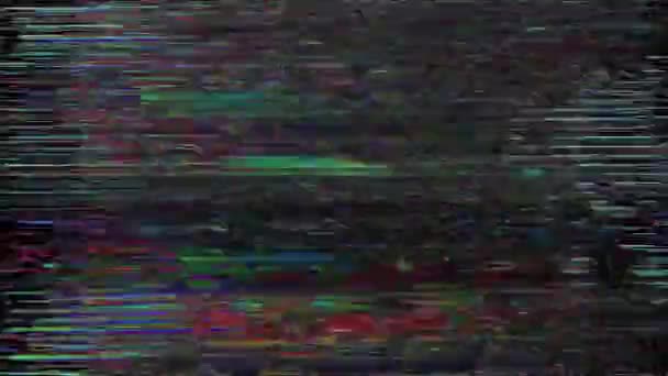 Unikalne Wzornictwo Zły Sygnał Cyfrowe Migawki Telewizyjne — Wideo stockowe