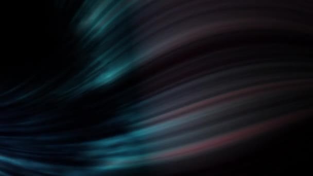 Donker Oppervlak Turkoois Blauw Kleine Kleur Strengen Swoosh Effect Animatie — Stockvideo