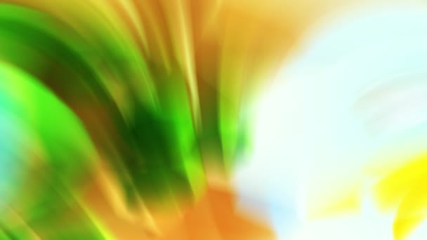 Ein Verschwommenes Bild Eines Grünen Und Gelben Abstrakten Strängen Einer — Stockvideo