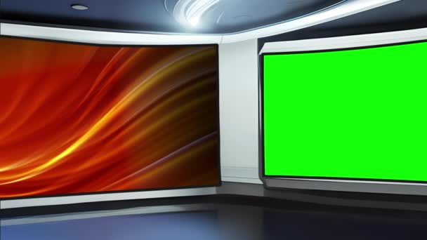 Future News Broadcasting Virtual Studio Sets — стокове відео