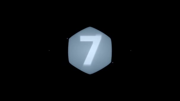 Countdown Timer Computer Generated Motion Graphic Animation — Stock Video