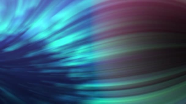 Ein Verschwommenes Bild Blauer Welleneffektstreifen Vor Dunklem Hintergrund — Stockvideo