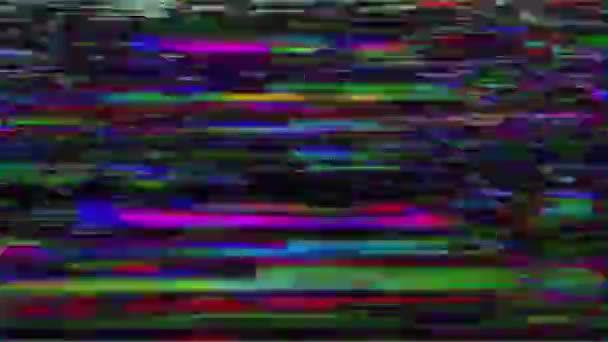 Глюки Статический Шум Телевизионный Шум — стоковое видео