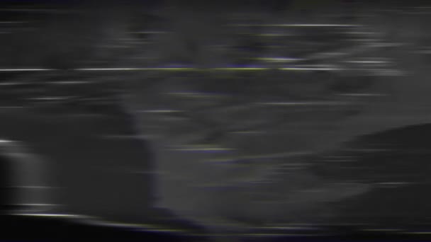 Четыре Звезды Черного Экрана Старой Ленты — стоковое видео