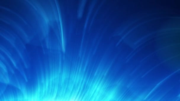 Синие Волосы Нити Волнистый Эффект Синем Фоне — стоковое видео