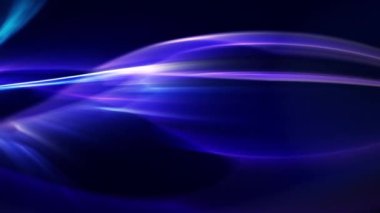 Soyut mavi neon titreşimli iplikler animasyon