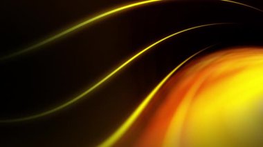 Siyah arkaplan ile sarı parlak ışık demetleri