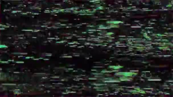 Glitches Bruit Statique Vidéo Bruit Télévision — Video