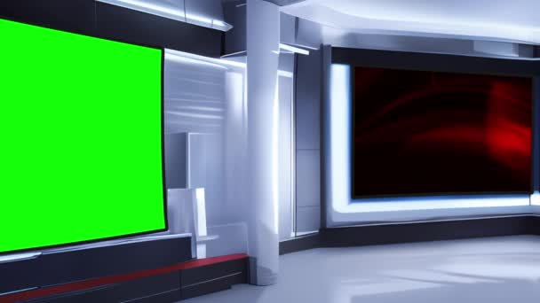 Upgrade Your Broadcasting Game Wirtualnego Studia Telewizyjnego — Wideo stockowe