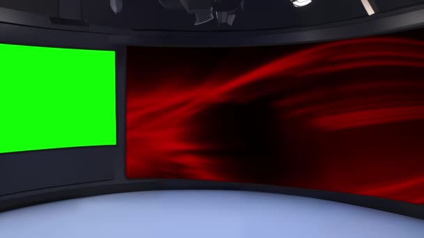 Actualice Tecnología Radiodifusión Con Estudio Virtual — Vídeo de stock