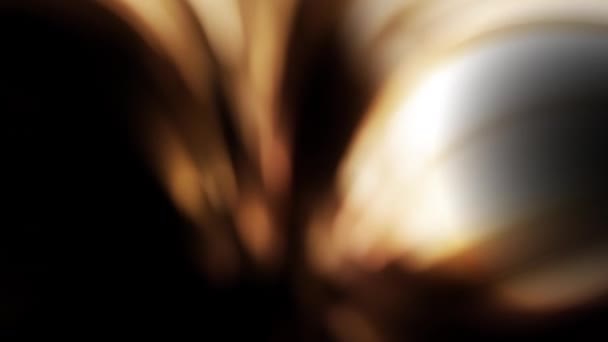 Blurry Marrón Brillantes Hebras Sombreadas Moviéndose Sobre Fondo Abstracto Oscuro — Vídeos de Stock