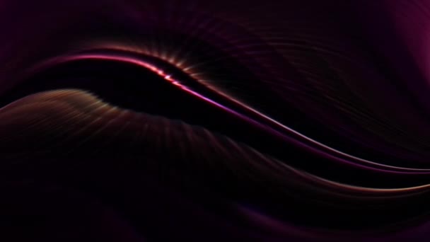 Abstract Fios Curvilíneos Multicoloridos Fundo Escuro — Vídeo de Stock