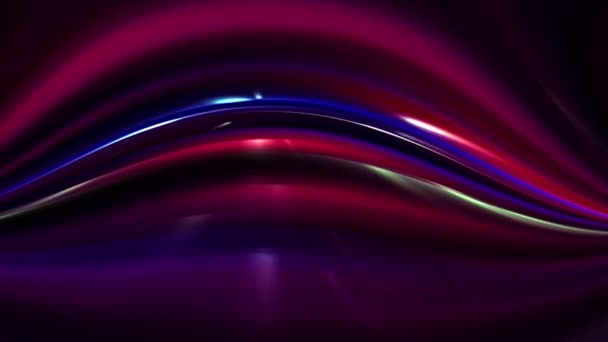 流体紫色のフラックスの縞抽象暗い背景 — ストック動画