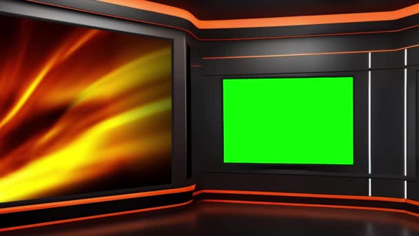 Virtual News Studio Sets Ultieme Oplossing Voor Newsroom Aanpassingsvermogen — Stockvideo