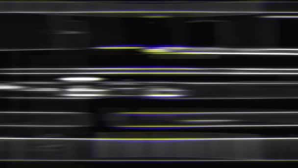 Старый Телевизор Видеоповреждениями Ретро Анимация Мерцающим Экраном Потерей Сигнала Шумом — стоковое видео