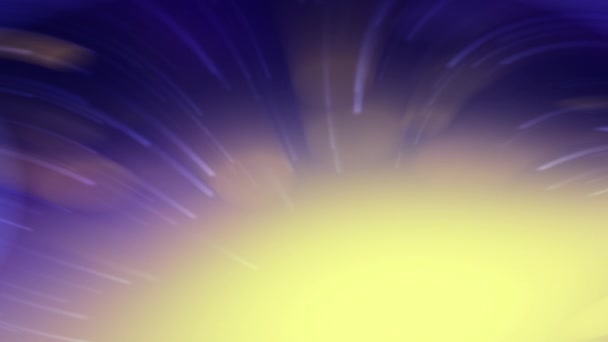 Purple Background White Abstract Straws Raining Blurry Big Yellow Object — Stock Video