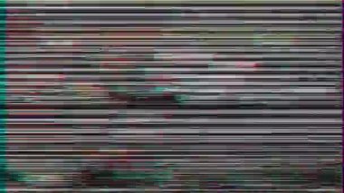 Siyah arka planda eski arızalar ve parazit sesleri. TV Gürültüsü Görüntüsü