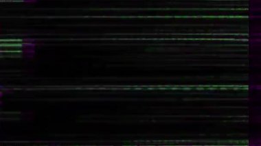 VHS Analog Özet Dijital Animasyonu. Eski televizyon. Arıza Hatası Görüntü Hasarı