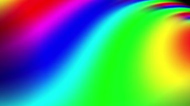 Koyu arkaplan, güzel ve bulanık çok renkli soyut çizgiler çok hızlı bir hareketle yüzeye yayılıyor.