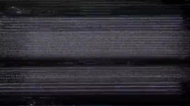 VHS Analog Özet Dijital Animasyonu. Eski televizyon. Arıza Hatası Görüntü Hasarı