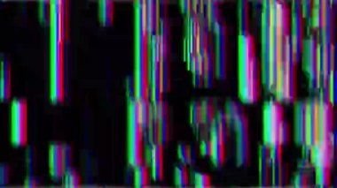 Siyah arka planda eski arızalar ve parazit sesleri. TV Gürültüsü Görüntüsü