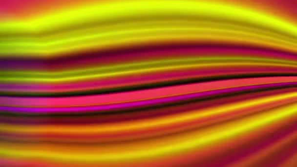 Красочный Абстрактный Фон Рисунком Swoosh Желтом Розовом Оранжевом Цветах Черным — стоковое видео