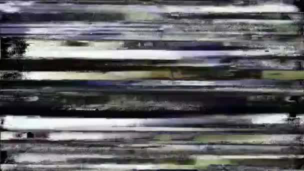 Vhs Analog Özet Dijital Animasyonu Eski Televizyon Arıza Hatası Görüntü — Stok video