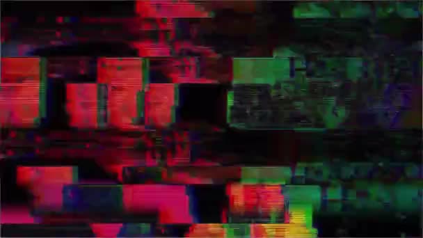 Vhs Stört Analoge Abstrakte Digitale Animation Alter Fernseher Panne Bei — Stockvideo