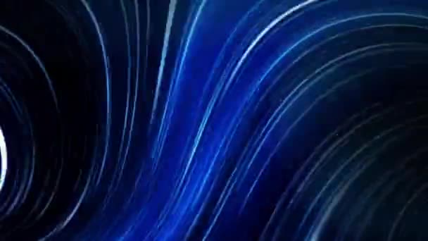 Snelle Abstracte Koningsblauwe Lijnen Neon Effect Animatie — Stockvideo