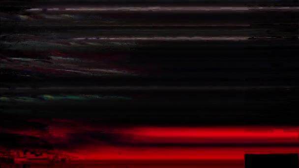 Vhsグリッチ アナログ アブストラクトデジタル アニメーション 昔のテレビ グリッチエラービデオ損傷 — ストック動画