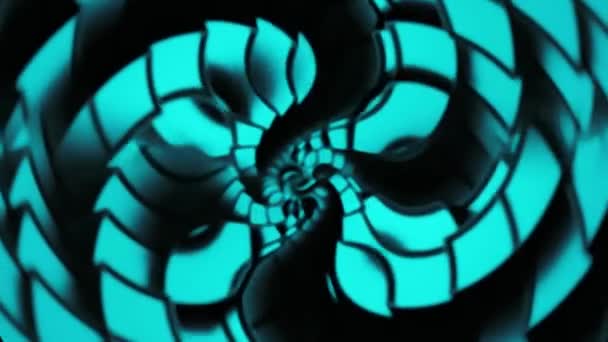 Des Blocs Rotation Couleur Bleue Abstraite Tourbillonnent — Video