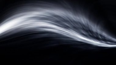 Koyu arkaplan beyaz saç telleri tam HD soyut animasyon