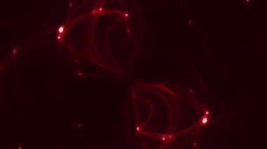 Siyah arkaplan üzerinde kırmızı yüzen noktalar