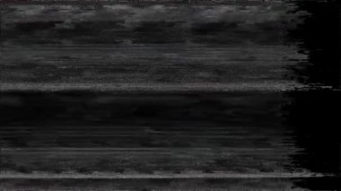 VHS Analog Özet Dijital Animasyonu. Eski televizyon. Arıza Hatası Görüntü Hasarı