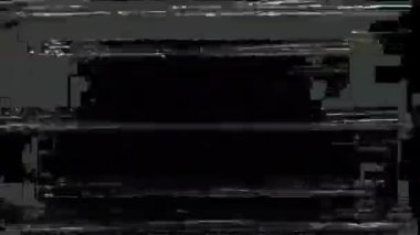 Siyah arka planda eski arızalar ve parazit sesleri. TV Gürültüsü Görüntüsü