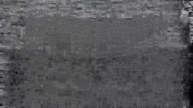 VHS Analog Özet Dijital Animasyonu. Eski televizyon. Arıza Hatası Görüntü Hasarı