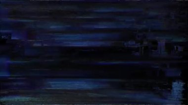 VHS Analog Özet Dijital Animasyonu. Eski televizyon. Arıza Hatası Görüntü Hasarı