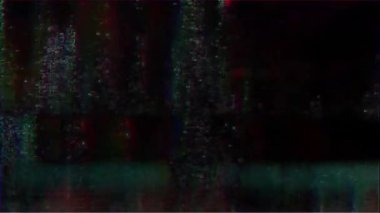 VHS Analog Özet Dijital Animasyonu. Eski televizyon. Arıza Hatası Görüntü Hasarı